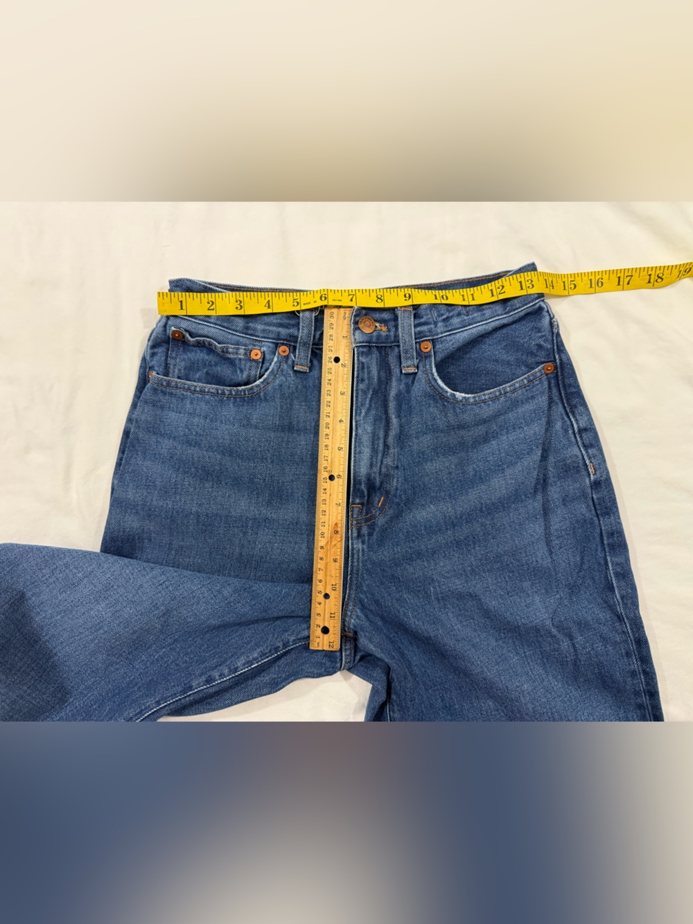 Madewell Baggy Straight Jeans Size 27 Medium Wash High Rise Denim - Picture 9 of 14